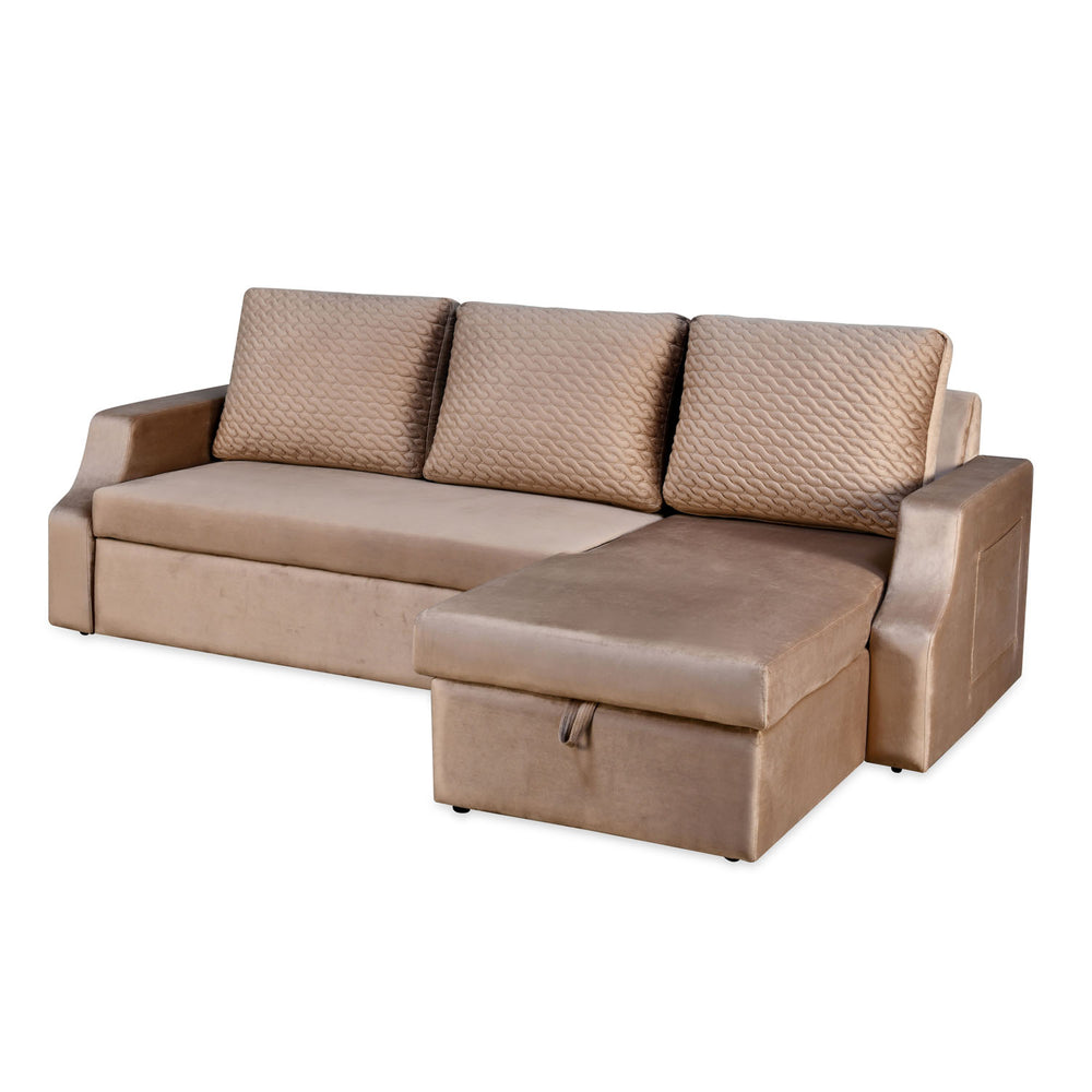 l shape sofa cum bed with left lounger & storage – light brown8 l shape sofa cum bed with left lounger & storage – light brown8